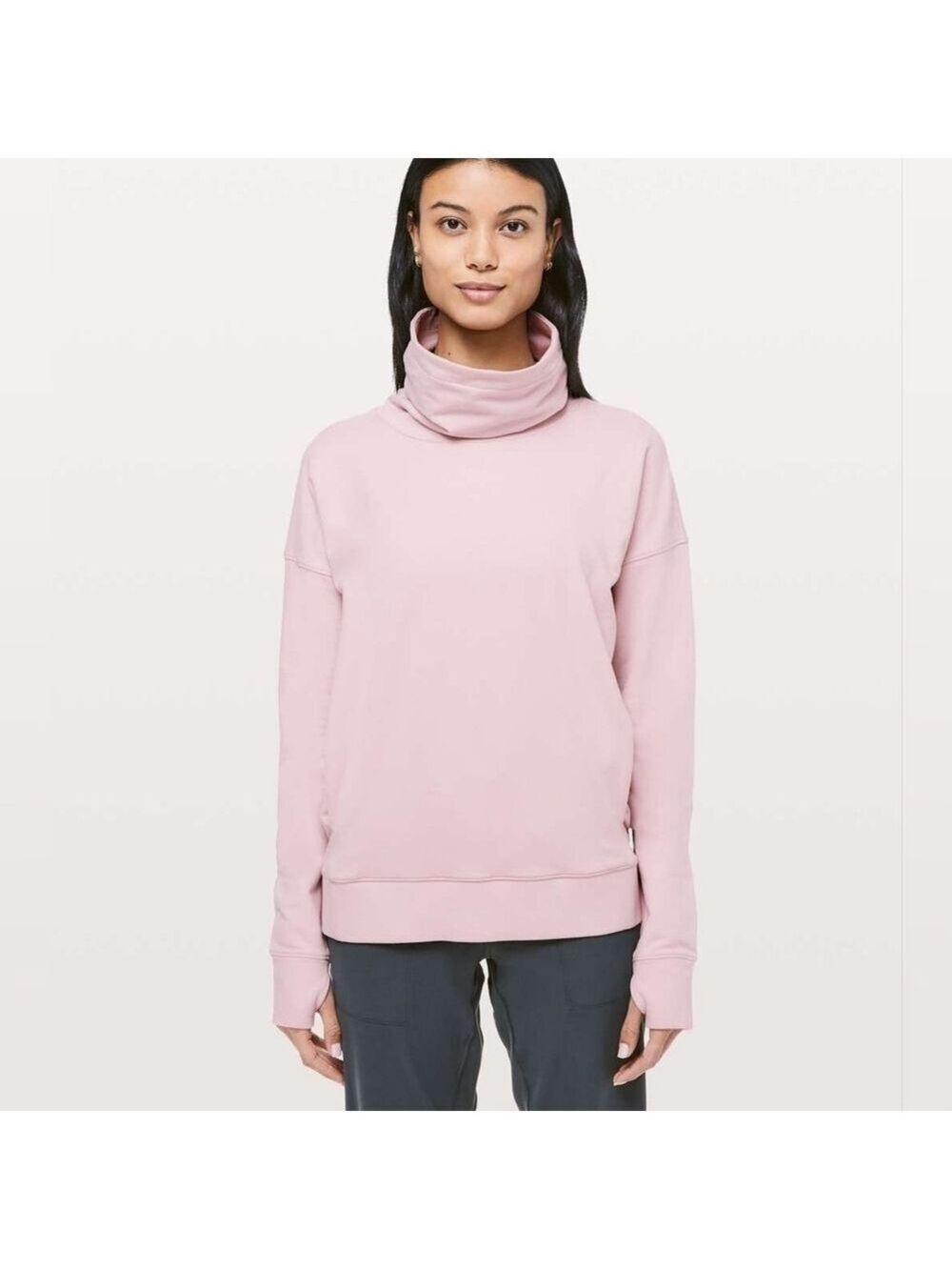 Lululemon Go Forward Cowl Neck Pullover Sweater Kangaroo Pocket Size 6